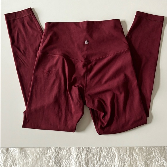 Lululemon Red Merlot Align High-Rise Leggings 25” Size 6 - Picture 10 of 10